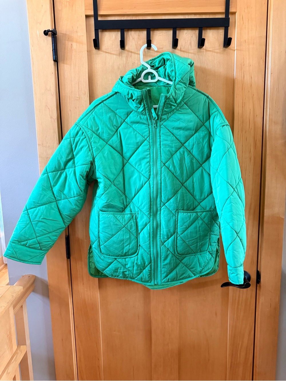 Amazon Quilted Hooded Puffer Jacket - Bright Green